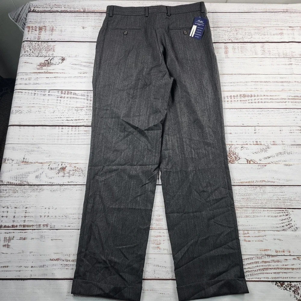Ralph Ralph Lauren Comfort Flex Pant NWT Mens 32W x 32L Charcoal Pleated Dress